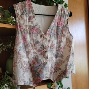 Vintage Floral Tapestry Vest